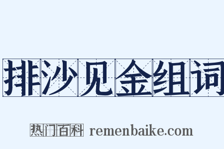 排沙见金组词是什么意思的图片